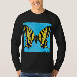 アゲハチョウ（鮮やか） - メンズ長袖シャツ Tシャツ