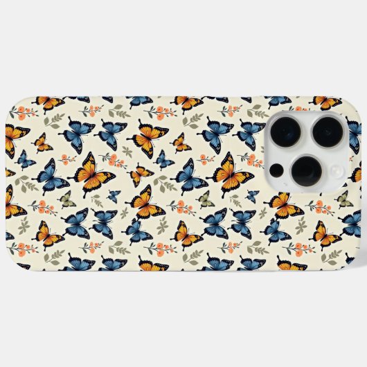 アゲハ蝶柄 iPhone/iPad カバー (裏面 (横))