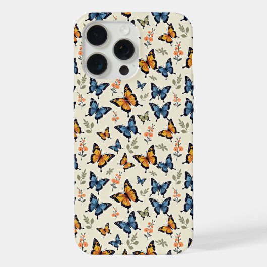 アゲハ蝶柄 iPhone/iPad カバー (裏面)