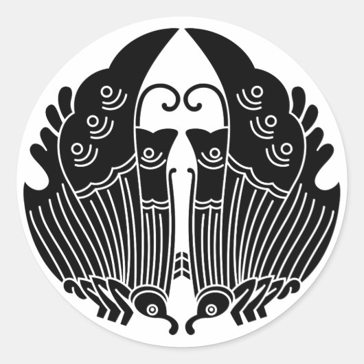 アゲハ蝶 ラウンドシール (正面)