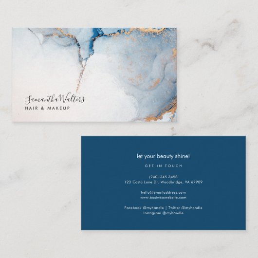 アゲモダンテエレガントコンテンポラリーカスタムト 名刺 (正面/裏面)