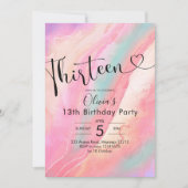 アゲモダンテ13エレガント誕生日招待状 招待状 (正面)