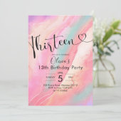 アゲモダンテ13エレガント誕生日招待状 招待状 (スタンド正面)