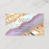 アゲモダンートグリッター金ゴールドグラム 名刺 (裏面)