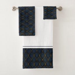 アゲモダンートネービーブルー金ゴールド   バスタオルセット