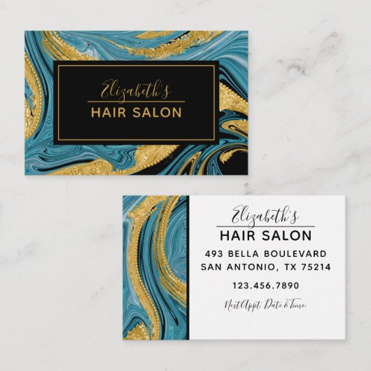 アゲモダンートマーブルプロフェッショナル美容師 名刺 (正面/裏面)