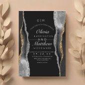 アゲモダンート白黒シルバー金ゴールドズ結婚 招待状