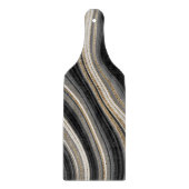 アゲモダンート白黒及び金ゴールド流体大理石cv カッティングボード (正面)