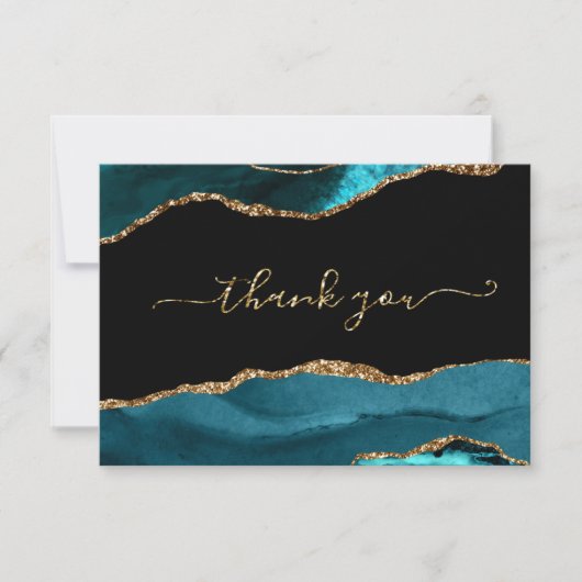 アゲーエレガントトグリッターありがとう サンキューカード (正面)