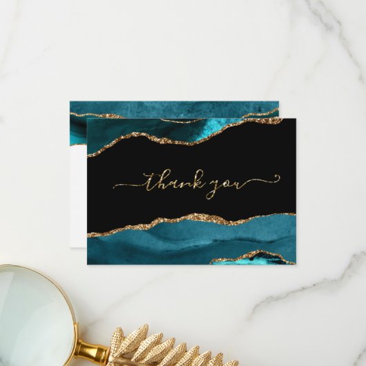 アゲーエレガントトグリッターありがとう サンキューカード (正面/裏面インサイチュ)