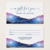 アゲートギャラクシー 天体星空 サロン ギフトカード (正面&裏面)