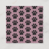 アゲートグリッターバラ金ゴールドドッグペットグルーミング スクエア名刺 (裏面)