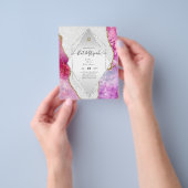 アゲートグリッターバルミツワー招待状予算 チラシ (手)