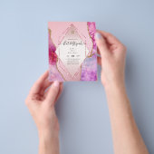 アゲートグリッターバルミツワー招待状予算 チラシ (手)