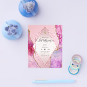 アゲートグリッターバルミツワー招待状予算 チラシ (シングル)