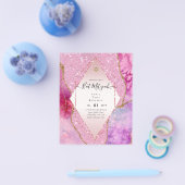 アゲートグリッターバルミツワー招待状予算 チラシ (シングル)