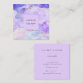 アゲートグリッターピンクブルースクエア名刺 スクエア名刺 (正面/裏面)