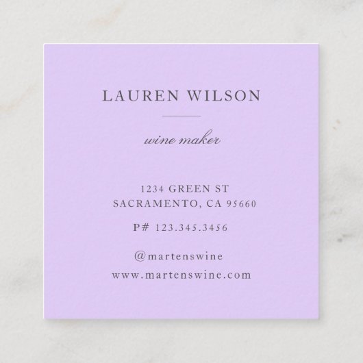 アゲートグリッターピンクブルースクエア名刺 スクエア名刺 (裏面)