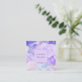 アゲートグリッターピンクブルースクエア名刺 スクエア名刺 (スタンド正面)