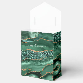 アゲートグリーン金ゴールドグリッターゲードマーブルズユアネーム フェイバーボックス