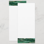 アゲートグリーン ゴールド グリッター マーブル オーダーメイド ネーム メニュー (正面/裏面)