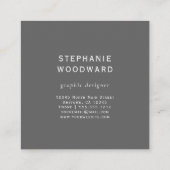 アゲートグレイグホワイトシルバーフェイクグリッター スクエア名刺 (裏面)