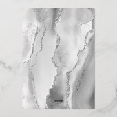 アゲートグレーシルバー結婚スクリプト 箔招待状 (裏面)