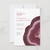 アゲートゲードグリッターリハーサルバーガンディID647 招待状 (正面)