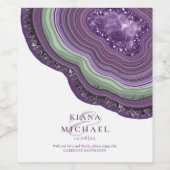 アゲートゲードグリッター結婚ズバイオレット ワインラベル (シングルラベル)