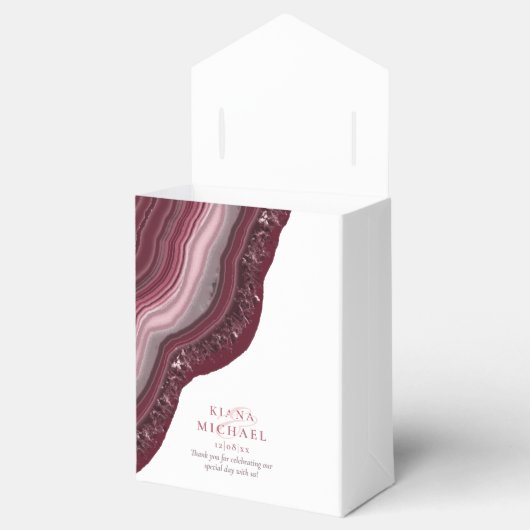 アゲートゲードグリッター結婚ズブルゴーニュID647 フェイバーボックス (オープン)