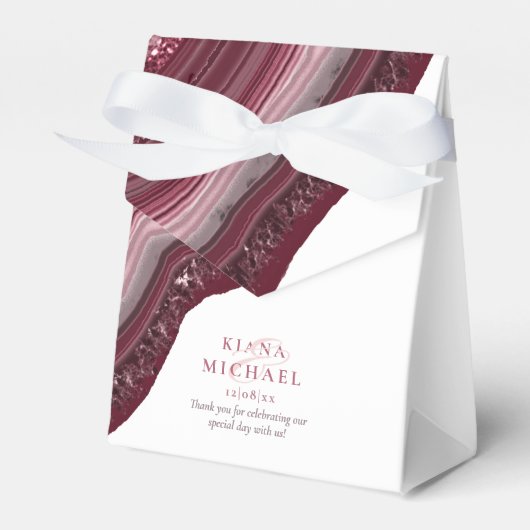 アゲートゲードグリッター結婚ズブルゴーニュID647 フェイバーボックス (正面サイド)