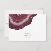 アゲートゲードグリッター結婚ズブルゴーニュID647 出欠カード (裏面)