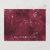 アゲートゲードグリッター結婚ズブルゴーニュID647 案内ポストカード (裏面)