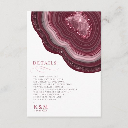 アゲートゲードグリッター詳細ブルゴーニュID647 エンクロージャーカード (正面)