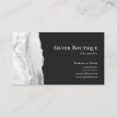 アゲートゲードジュエリーデザイナーグレーホワイトシルバー 名刺 (正面)