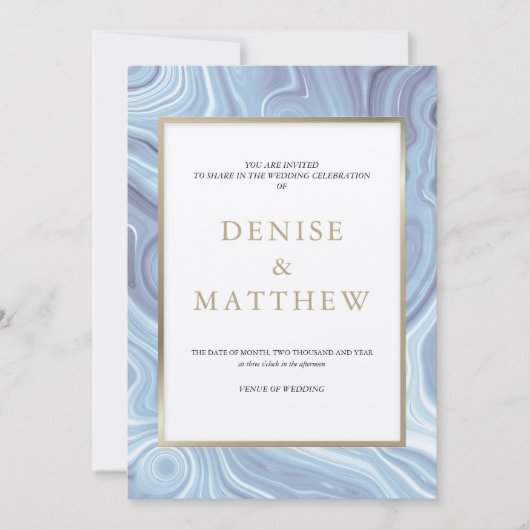 アゲートコレクションオムファロデスブルー招待状 招待状 (正面)