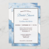 アゲートシルバーブルーゲーデブライダルシャワー 招待状 (正面/裏面)