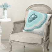 アゲートジオードグリッターウェディングターコイズID647 クッション