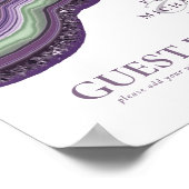 アゲートジオードグリッターゲストブックバイオレットID647 ポスター (角)