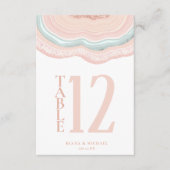 アゲートジオードグリッター テーブルナンバー ローズゴールド ID647 (正面)