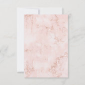 アゲートジオードグリッター リハーサル ローズゴールド ID647 招待状 (裏面)