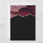 アゲートジオード バーガンディ ゴールド 18歳の誕生日パーティー 招待状 (裏面)