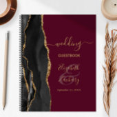 アゲートスクリプトブラック金ゴールドブルガン結婚ディーズゲスト ノートブック