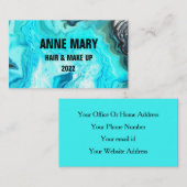 アゲートストーンパターン抽象芸術クラシエレガントーサロン 名刺 (正面/裏面)