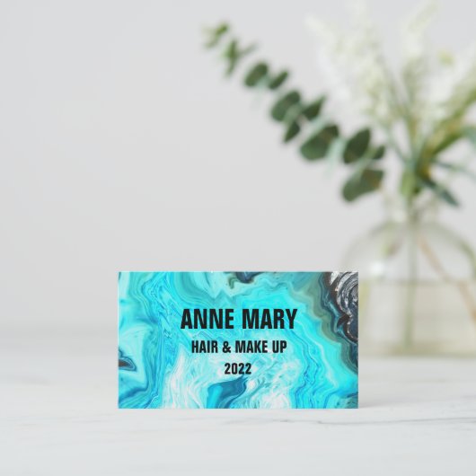 アゲートストーンパターン抽象芸術クラシエレガントーサロン 名刺 (スタンド正面)