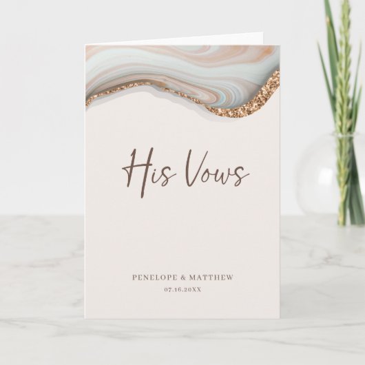 アゲートストーン大理石の彼の誓いのカード カード (正面)
