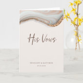 アゲートストーン大理石の彼の誓いのカード カード (黄色い花)