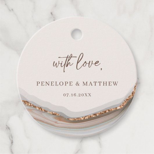 アゲートストーン大理石感謝タグ フェイバータグ (正面)