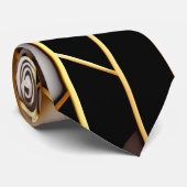 アゲートスライスグリッド長方形アイソメパターン ネクタイ (ロール)