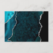 アゲートティール(緑がかった色)ブルーシルバースクリプト結婚の詳細 エンクロージャーカード (裏面)